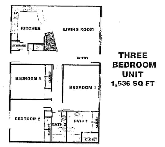 3 Bedroom + 2 Bathroom - Casa Loma Apartments
