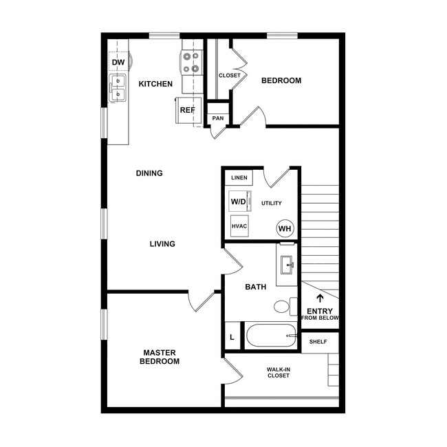 2 Bedroom Upper - The Commons at East Berlin