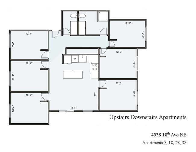 Floorplan - Upstairs Downstairs Apartments