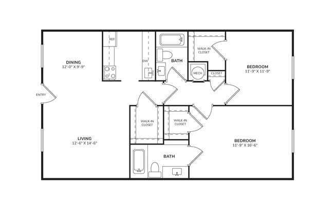 Floorplan - Allen House Apartments
