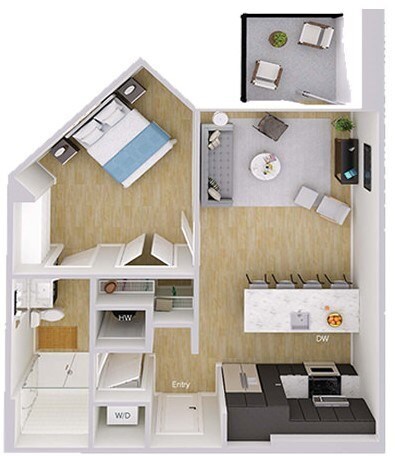 Floorplan - Foster on the Park Apartments