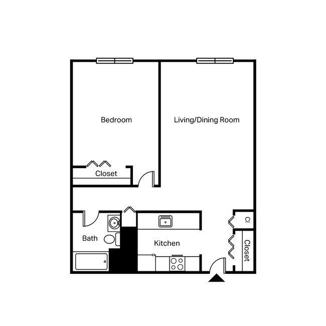 Floorplan - Park Place Towers - Income Restricted 62+