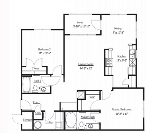 2BR/2BA - Magnolia Pointe