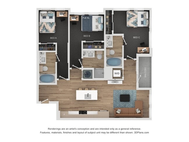 3 Beds 3 Baths C2 - Lumen on Ninth