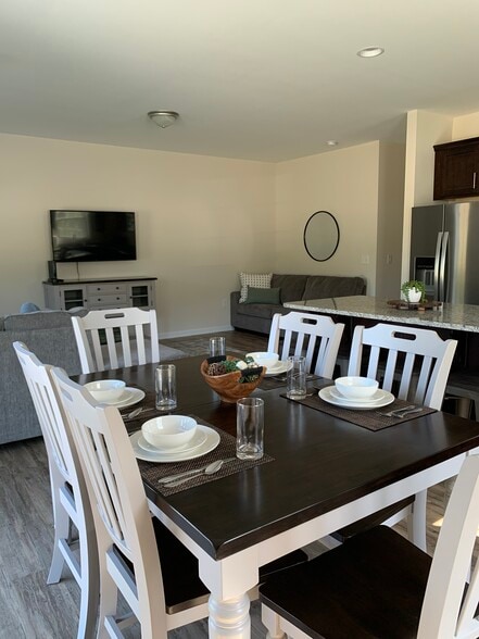Dining Room and Open Living Room - 239 Louise Ln
