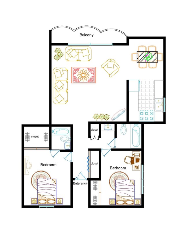 Floor plan - 1477 Canfield Ave. Apartments