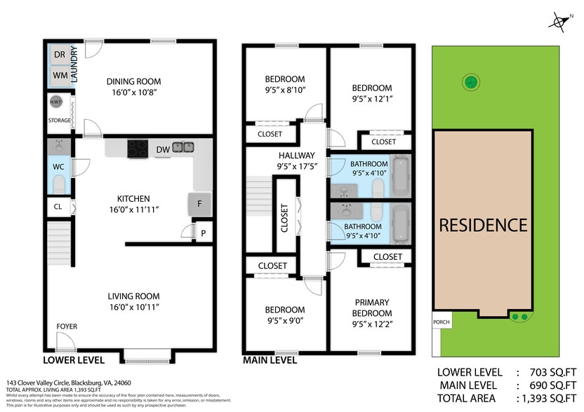 2-D Floor plan - 143 Clover Valley Cir