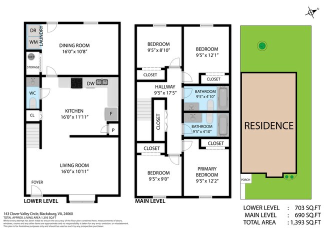 2-D Floor plan - 143 Clover Valley Cir