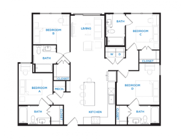 D6 1365sq - Berkeley House | Student Housing