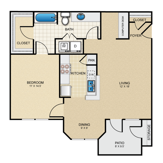 1 Bed/1 Bath - The Redland