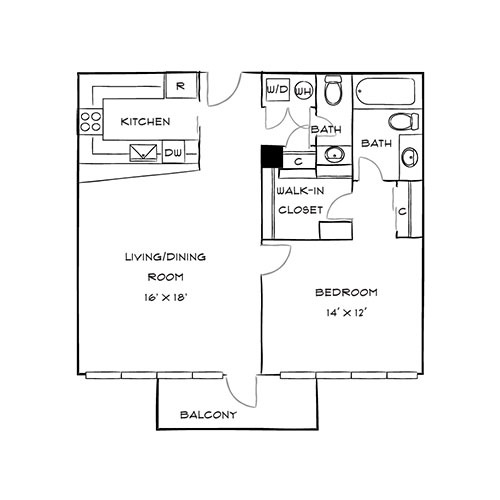 Floorplan - The Residences at Capital Crescent Trail