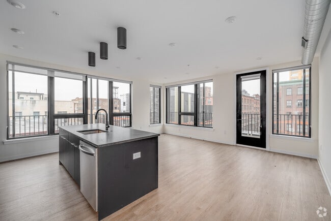 2BR, 2BA - 1,202SF - Kitchen/Living Room - Freedom Lofts