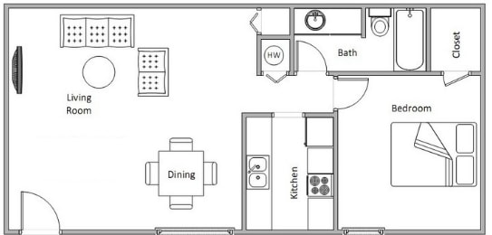1BR/1BA - Beverly at Lakeside