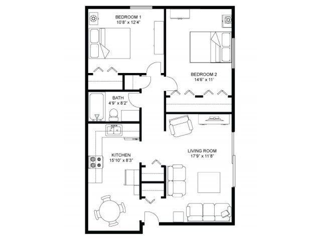 Floorplan - Woodland Village Apartments