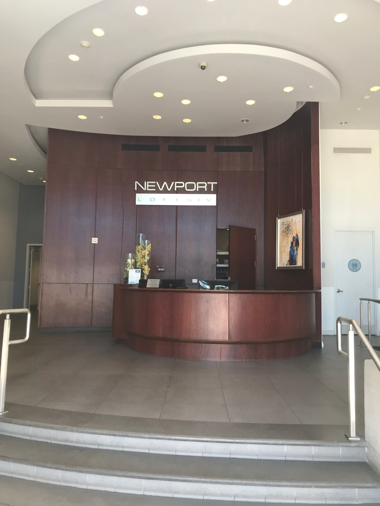 Controlled entry with staffed concierge desk - 200 Hoover Ave