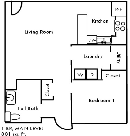 1BR/1BA - Park Row Crossing Townhomes