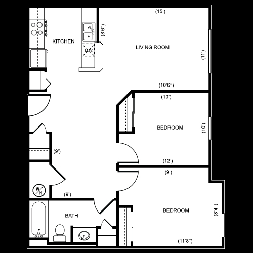 2BR/1BA - Huffman Place