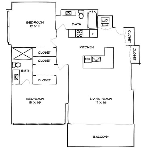 Floorplan - Park Towne Place Apartments