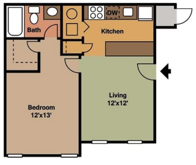 Floorplan - Birch Landing Apartments