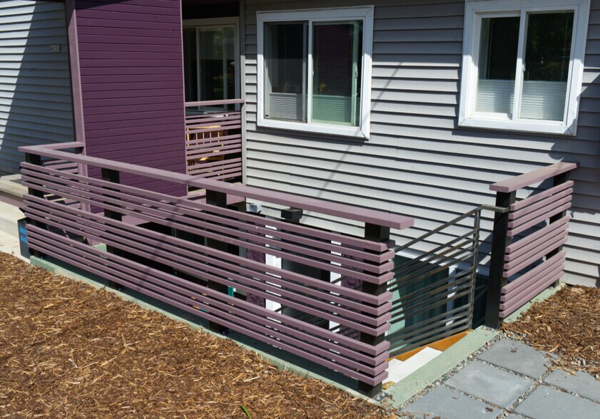Stairs to your unit. Look for new landscaping coming over the summer - 4157 SE Brooklyn St