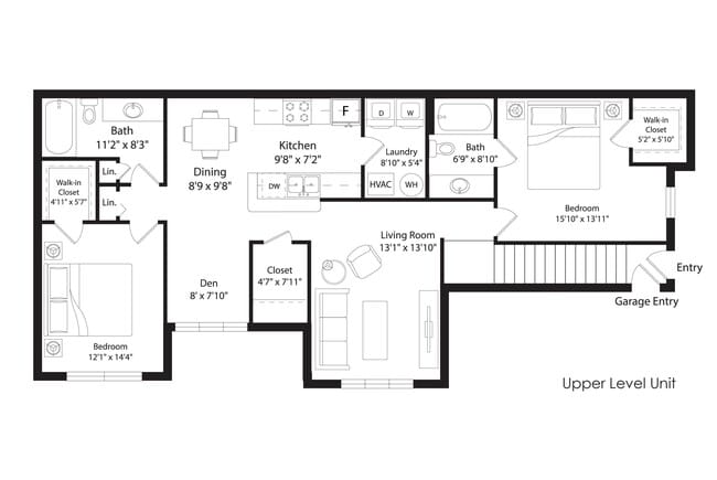 Floorplan - Cascade Shores Townhomes + Flats