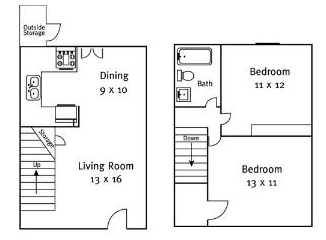 2BR/1BA - Delane Glen Apartments