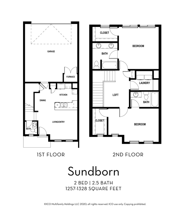 All Sunborn 2 bd 2 bath no basement.jpg - Big Willow Towns