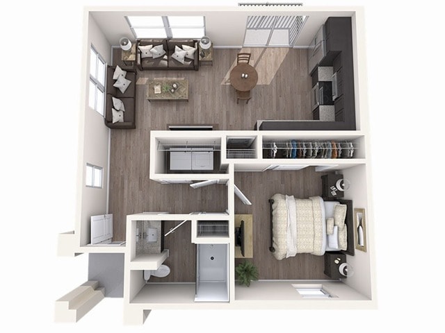 1x1 Floorplan - Hampton Edison
