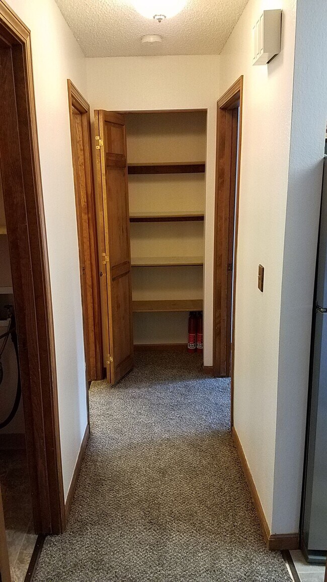 Hall way with pantry/linen closet at end of hall - 3031 E 42nd Ave