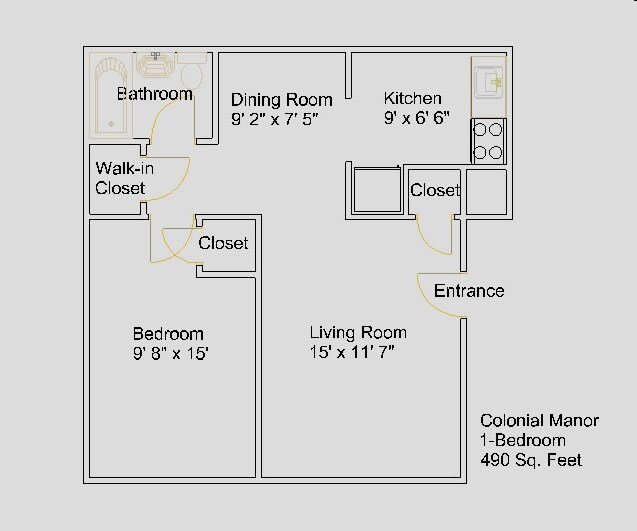 1BR/1BA - Colonial Manor Apartments