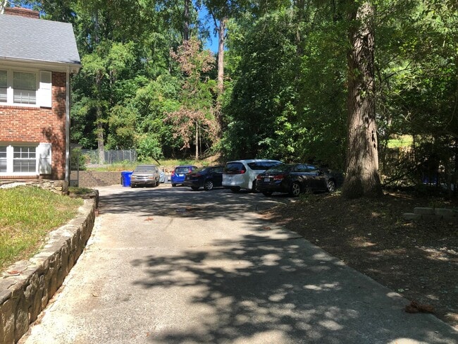 Entrance to parking lot - 716 Bradley Rd