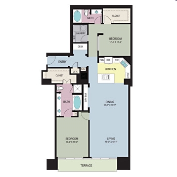 2BR/2BA - 7 Riverway