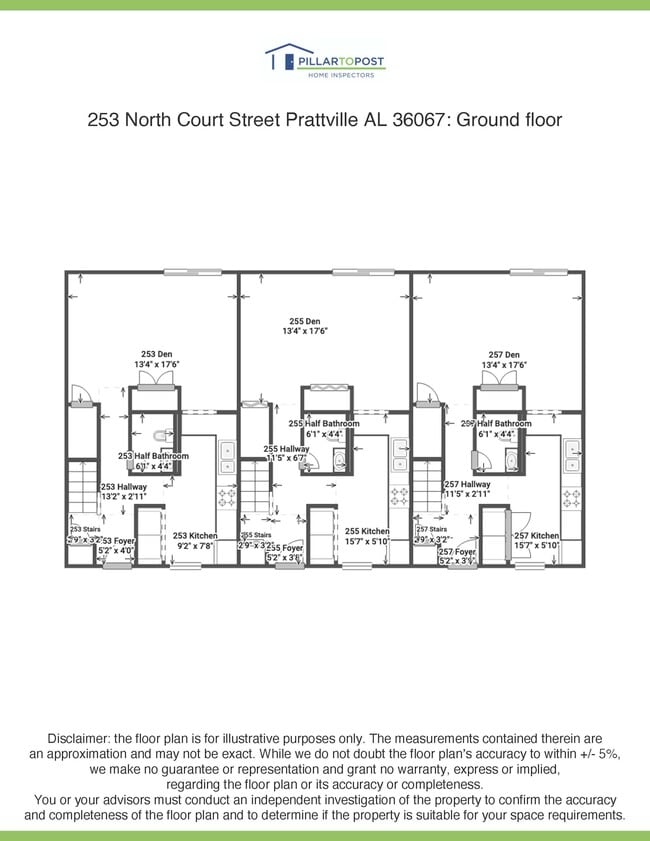 First Floor Plans - North Court Townhomes