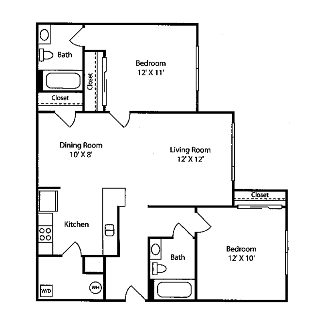 Floorplan - Villas at Lake Smart Apartments