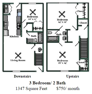 3BR/2BA - Brighton Park Apartments