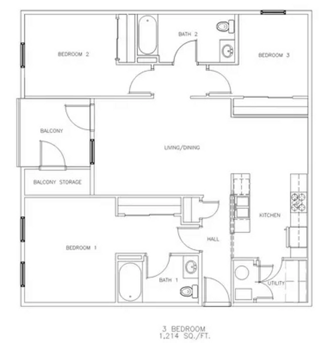 Floorplan - Turtle Creek Apartments