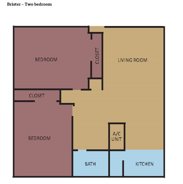 2BR/1BA - Brister Place Apartments