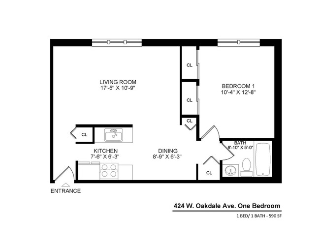 04, 05, 10, 11 Floor Plan - 424 W. Oakdale