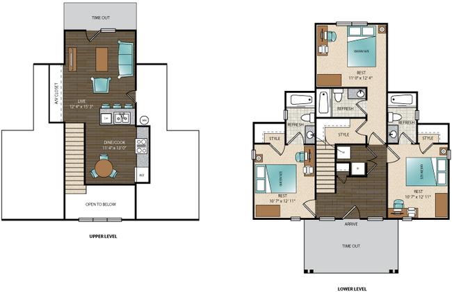 Explore this thoughtfully designed floor plan, perfect for modern family living. - Arcadia on the River