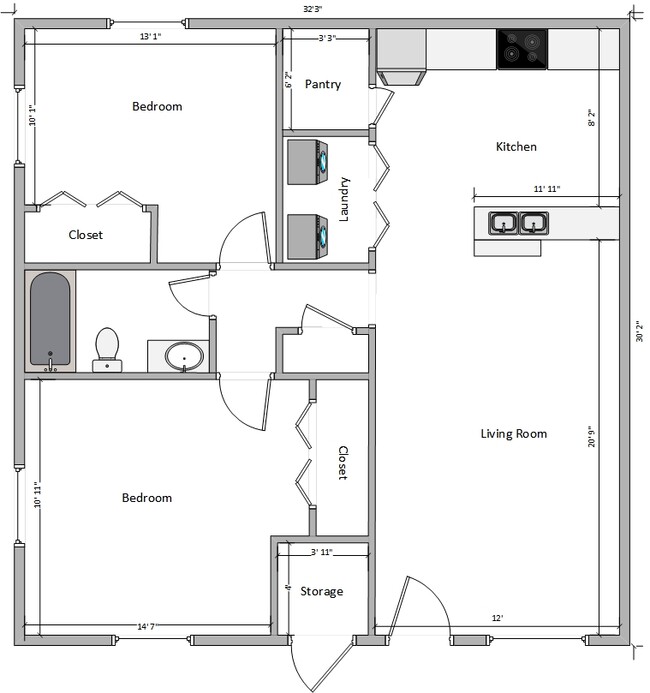 Floorplan - Emerald Run Apartments