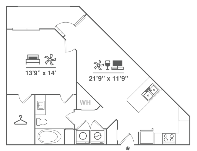 1 Bedroom | 1 Bath | 815 SF - The Adley Craig Ranch Apartments