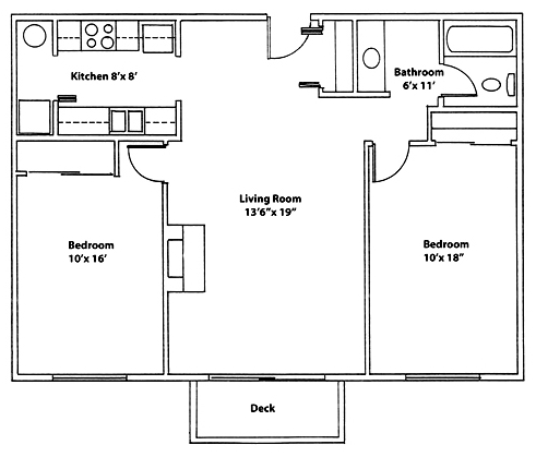 2BR/1BA - Ivy Court Apartments
