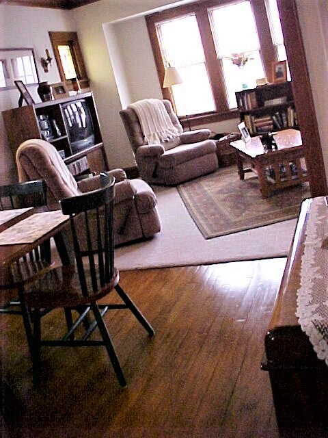 Look back from kitchen thru dining room to living room - 1302 N 58th St