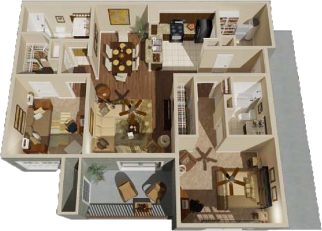 Floorplan - Cumberland Trace Village Apartments