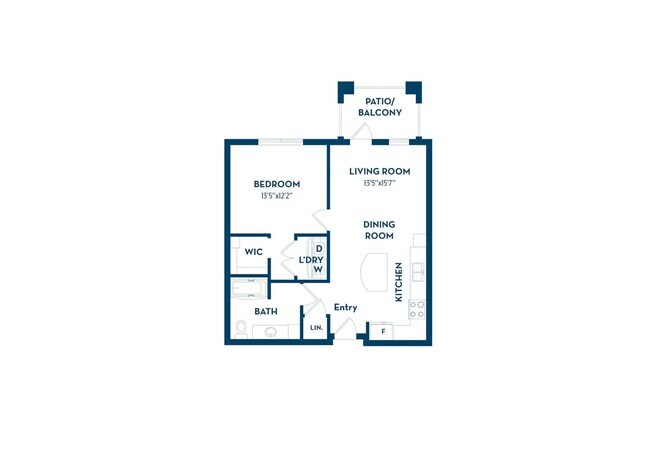 1 Bedroom | 1 Bath | 735 SF - Vantage on Hillsborough - Phase II