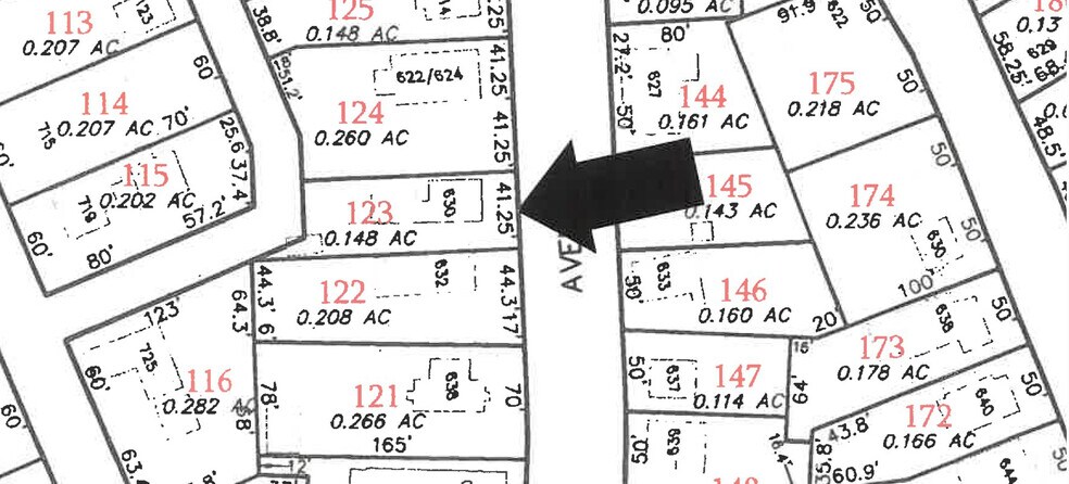 property extends from Prospect Ave. to Luxton St. - 630 Prospect Ave