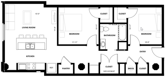 Floorplan - Illinois Street Senior Apartments