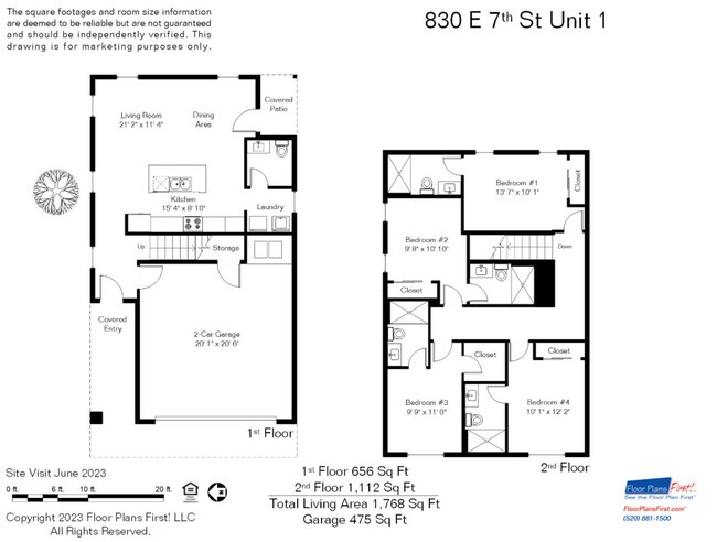 Floorplan - 830-832 E. 7th St. ( 830-1, 830-2, 832 )