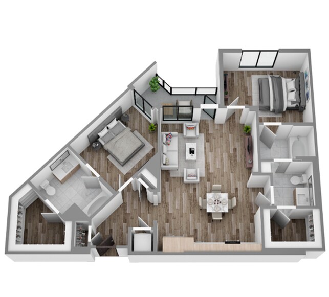 2 Bed / 2 Bath — 1,151+ sq. ft - The Overlook at Walnut Creek
