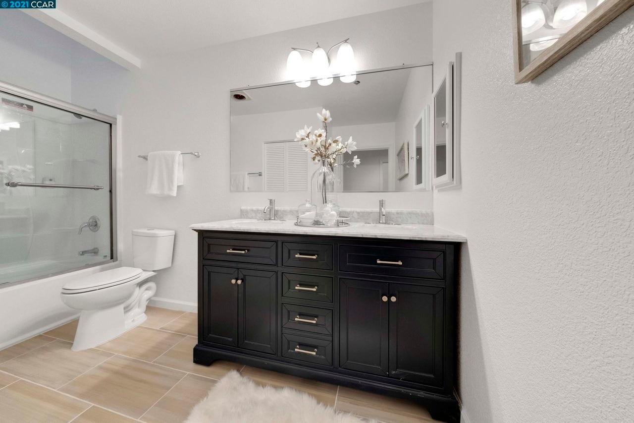 Bathroom with Two Sinks - 2615 Telegraph Ave